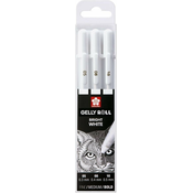 SAKURA Set gel olovaka Bright white, 3 komada, Beli