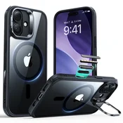 Hibridni ovitek ESR Classic Hybrid HaloLock Kickstand za iPhone 17 - clear black