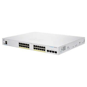 Cisco stikalo CBS350-24P-4G-UK (24xGbE, 4xSFP, 24xPoE , 195W, brez ventilatorja) - REFRESH