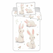 Bombažna otroška posteljnina za otroško posteljico 100x135 cm Bunnies – Jerry Fabrics