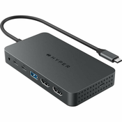 HyperDrive Hub HyperDrive Dual 4K HDMI 7 Port USB-C Hub M1&M2 MacBook/PC/Chromebook/2xHDMI/miniJack