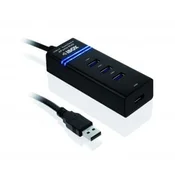 iBOX Hub ibox USB 3.0 črn 4 vrata iuh3fb (4x USB 3.0; črn)
