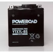 POWEROAD moto akumulator YTX7L-BS (brez vzdrževanja, 12V 6Ah)