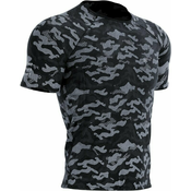 Muška majica Compressport Training Short Sleeve T-Shirt Camo Premium - black/camo