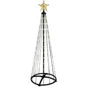 Božično drevo s svetlečim stožcem, zunanje, 150 cm