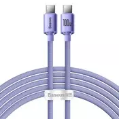 BASEUS Kabel za brzo punjenje i prijenos podataka USB-C USB-C 100W 2m ljubičasti