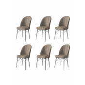 HANAH HOME Set 6 stolica Ritim Cappuccino White