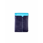 Black and blue mens leather wallet