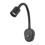 Osram - Fleksibilna zidna lampa PLUG TUBE FLEX 1xGU10/5W/230V crna