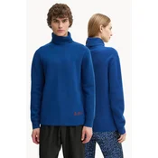 Volnen pulover A.P.C. pull walter mornarsko modra barva, WVBDK.M23248