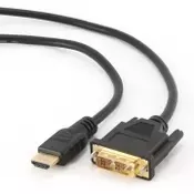 Gembird HDMI (M) na DVI (M) kabl GOLD 1.8m crni CC-HDMI-DVI-6