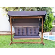 Casa Padrino Luxury Hollywood Swing Purple/Brown 237 cm - Garden Swing