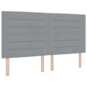 Vidaxl Postelja z vzmetnico z vzmetnico Svetlo siva 180 x 200 cm blago