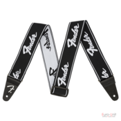 Fender WeighLess Running Logo Strap B/W remen za gitaru