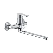 slomart Baterija za kupaonicu DF11003 s dugim izljevom, mesing