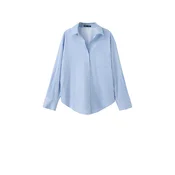 MANGO Bluza FONTANA svetlo modra / rjava / bela
