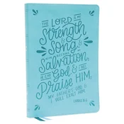 NKJV, Thinline Bible, Verse Art Cover Collection, Leathersoft, Teal, Red Letter, Thumb Indexed, Comfort Print