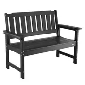 VEVOR Zunanja klop 128x62x93 cm črna
