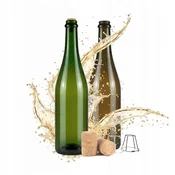 shumee Steklenica za šampanjec, jabolčnik, vino 750 ml, aglomerirana pluta, barve