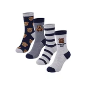 Penti Nogavice PENTI Jungen Teddy-Bär-Muster 4er-Pack Socken mešane barve