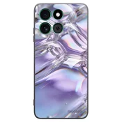 Silikonski črni ovitek za Motorola Moto G57 Power - Iridescent bubbles