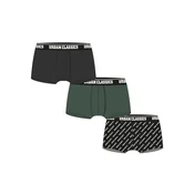 Boxer Shorts 3-Pack Dark Green+Black+Branded Aop