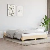 Okvir za krevet bez madraca krem 160x200 cm od tkanine