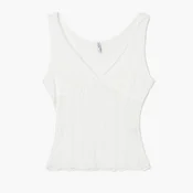 Cropp - Bluza s čipko - bela