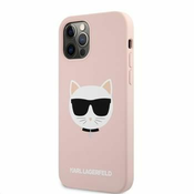 KARL LAGERFELD KLHCP12MSLCHLP za iPhone 12 Pro roza silikonska zaščita - Choupetts head