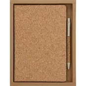 Notesnik+kemični svinčnik darilni set eko cork PROMOCIJA