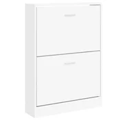 Vidaxl Omarica za čevlje bela 59x17x81 cm inženirski les