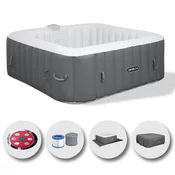 EASE.ZONE Hot tub Square 2-4-sedežna samonapihljiva masažna kad