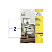 Avery-Zweckform Avery-Zweckform L4717-20 Etikete 210 x 148 mm Poliester film Bijela 40 ST Trajno Univerzalne naljepnice, Naljepnice otporne na v