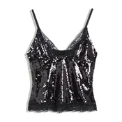 Bershka Top črna