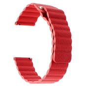 Remen iz umjetne kože za Huawei Watch GT2 46mm s magnetnim zatvaracem - crvena