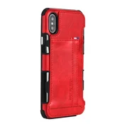 GS Hibridni ovitek Two Cards za iPhone XS/X 5.8 - rdeč