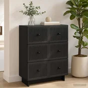 Predalna omara 66 x 34,5 x 90 cm Inženirski les Črna