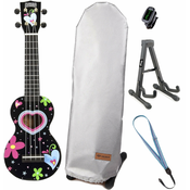 Mahalo Soprano Ukulele SET Heart Black Soprano ukulele