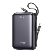 Joyroom Prenosna baterija 20000mAh 22,5W USB-C z dvojnim kablom - črna