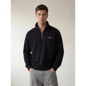 ARMIE Majica The Charlie Half-Zip Sweatshirt črna