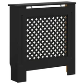 Vidaxl Pokrov za radiator MDF črn 78 cm