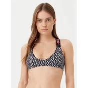 HUGO Gornji del bikini Monogram 50534948 Črna