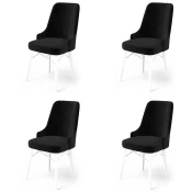 Hanah Home Set stolica Pare, 46x94x46 cm, 4 komada, Crno-bele