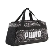 PUMA Challenger All-Over Print 35L Small Sports Bag, Accessories, Mouse Gray/Buttercream/Leopard Aop, OSFA