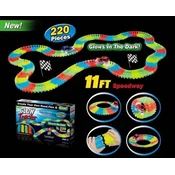 Alltoys Svetleča proga v temi z avtomobilčkom LED, 220 delov