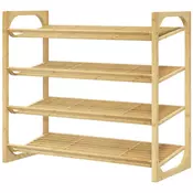 Homestar Čevljalnik 4-nadstropni 76x33x67 cm naravni