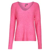 Pieces ELLEN V NECK Rožnata
