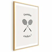 shumee Plakat - Poletne igre - badmintonski loparji na belem ozadju