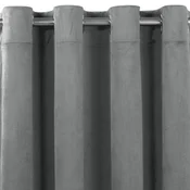 Curtain VILA color graphite style classic silver silver metal eyelets velvet 135x175 HOMEDE