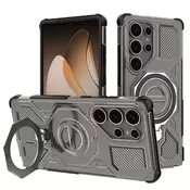 Hibridni ovitek Carbon Shield Pro za Samsung Galaxy S25 Ultra - smoke black